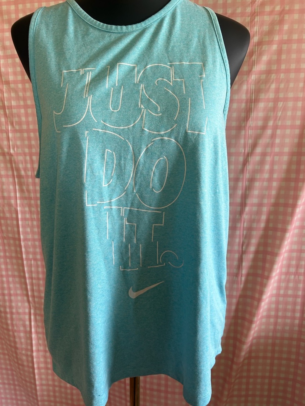 Nike Teal Blue 'Just Do It' Sleeveless Training Tank